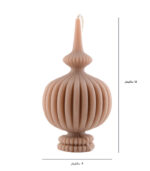 شمع دستساز قالبی مدل گلدان کوتاه قهوه-ای