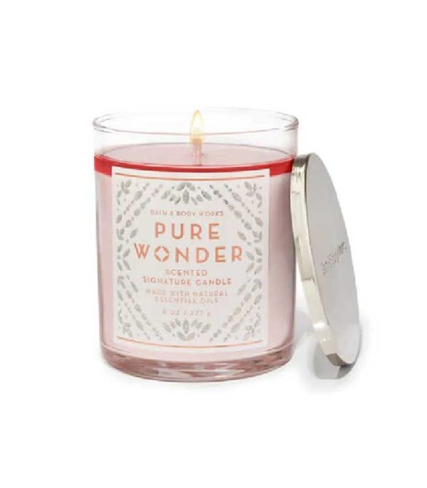 شمع معطر تک فیتیله بس اند بادی ورکز مدل Pure Wonder