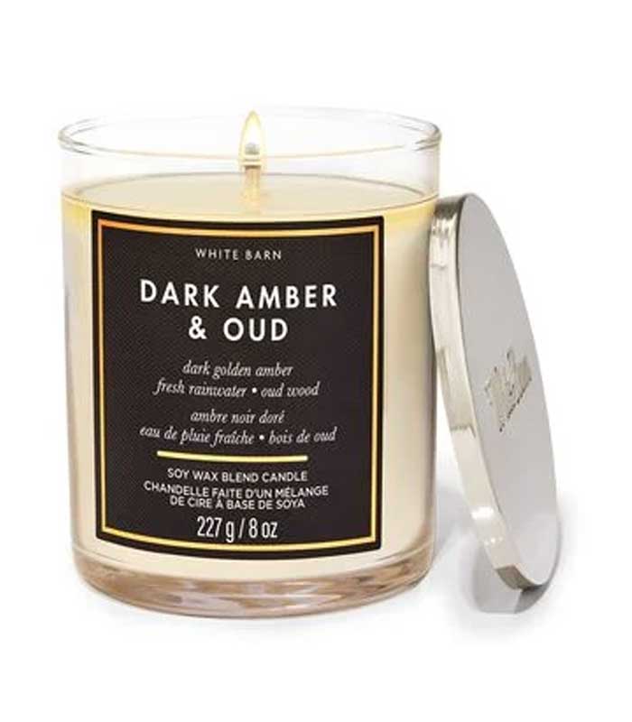 شمع بث اند بادی ورکز مدل Dark Amber & Oud