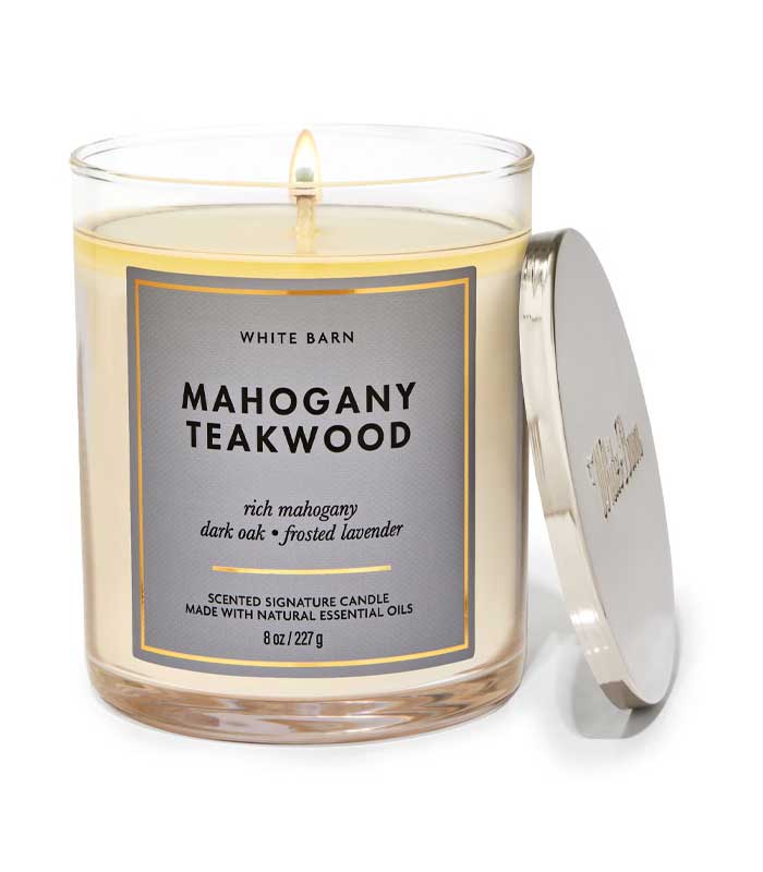 شمع بث اند بادی ورکز مدل Mahogany Teakwood