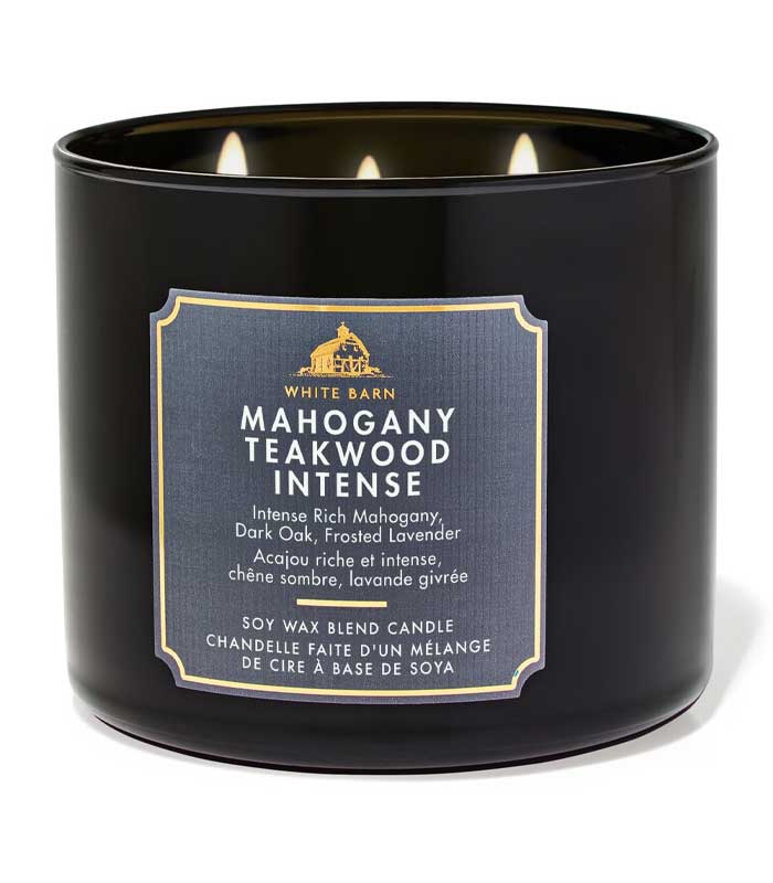 شمع بث اند بادی ورکز مدل Mahogany Teakwood Intense