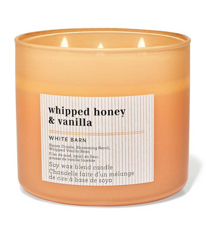 شمع بث اند بادی ورکز مدل Whipped Honey & Vanilla