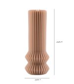 شمع دستساز قالبی مدل استوانه شیاردار قهوه ای