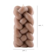 شمع دستساز قالبی مدل بافت قهوه ای