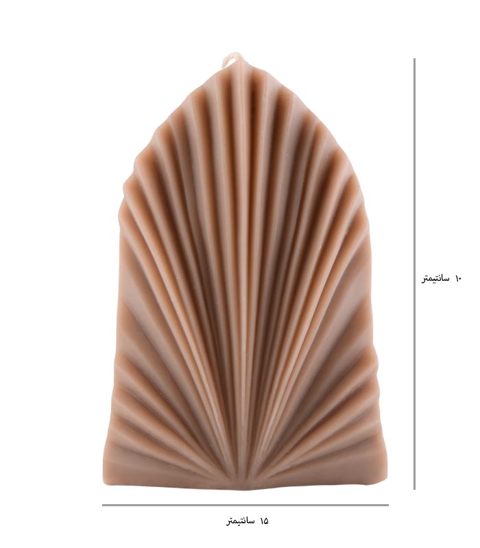 شمع دستساز قالبی مدل نخل بادبزن قهوه ای