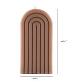 شمع دستساز قالبی مدل رنگین کمان قهوه ای