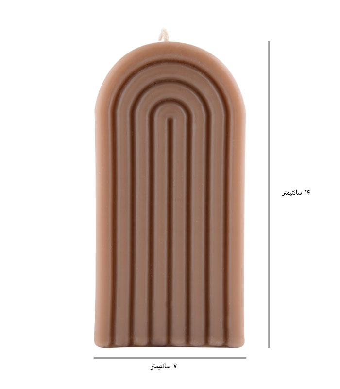 شمع دستساز قالبی مدل رنگین کمان قهوه ای