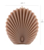 شمع دستساز قالبی مدل صدف قهوه ای