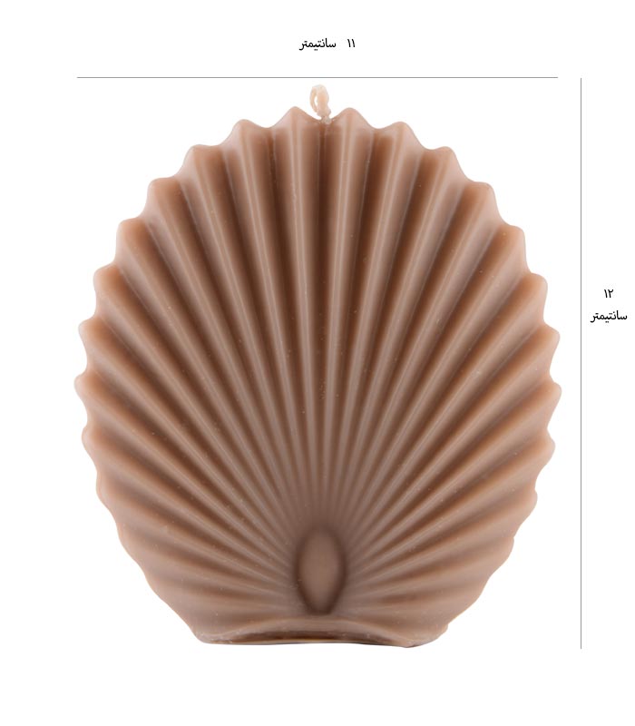 شمع دستساز قالبی مدل صدف قهوه ای