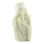 شمع دستساز قالبی مدل مادر و بچه سبز