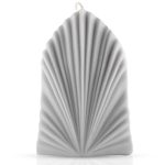 شمع دستساز قالبی مدل نخل بادبزن طوسی