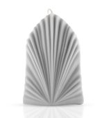 شمع دستساز قالبی مدل نخل بادبزن طوسی