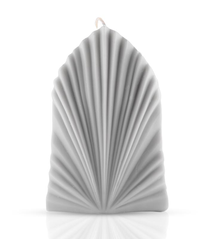 شمع دستساز قالبی مدل نخل بادبزن طوسی