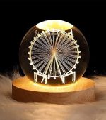 چراغ خواب مدل گوی کریستال طرح چرخ و فلک ۱