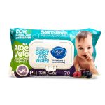 دستمال مرطوب پاک کننده کودک دافی مدل حساس بسته 70 عددی